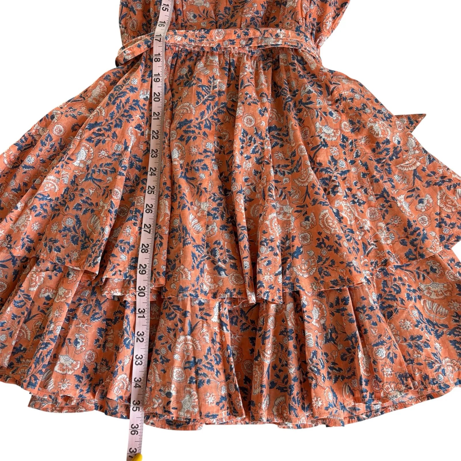 Cleobella Britt Ruffle Mini Dress in Positano Pink Floral Women’s Size Medium - Image 5