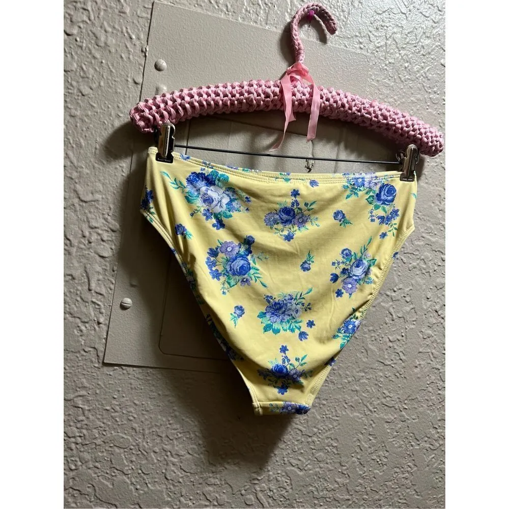 WeWoreWhat Golden Hour Floral High Rise Bikini Bottom Woman’s Size Medium NEW Ye - Image 9