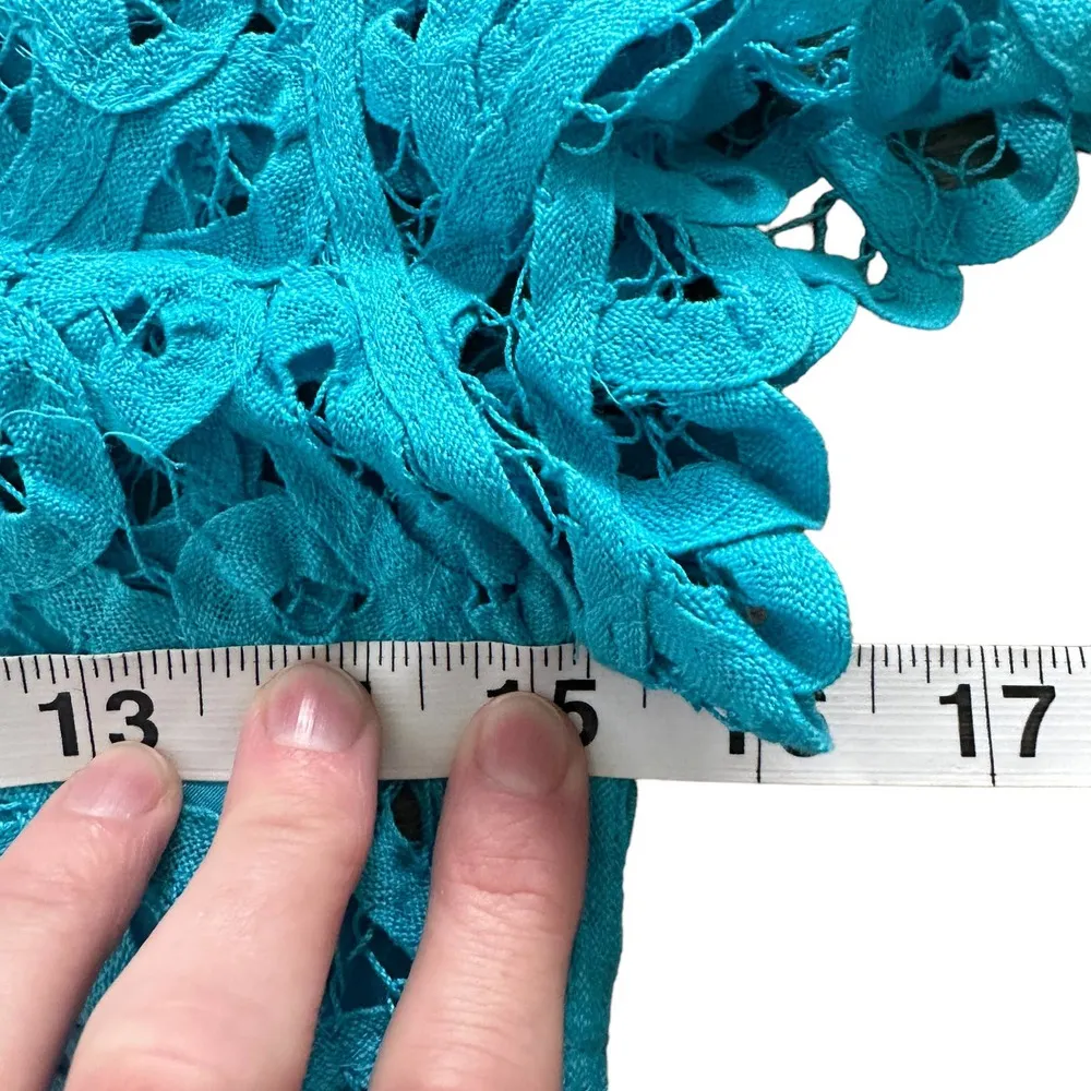 Sea New York Aqua Blue Lace Mini Dress Size 6 - Image 8