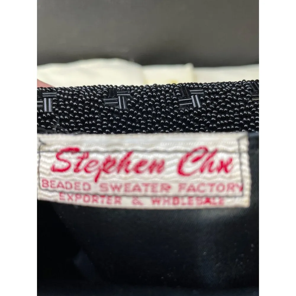 Stephen Chx Womens Black Beaded Evening Purse Handbag SKU 6515 - Image 5