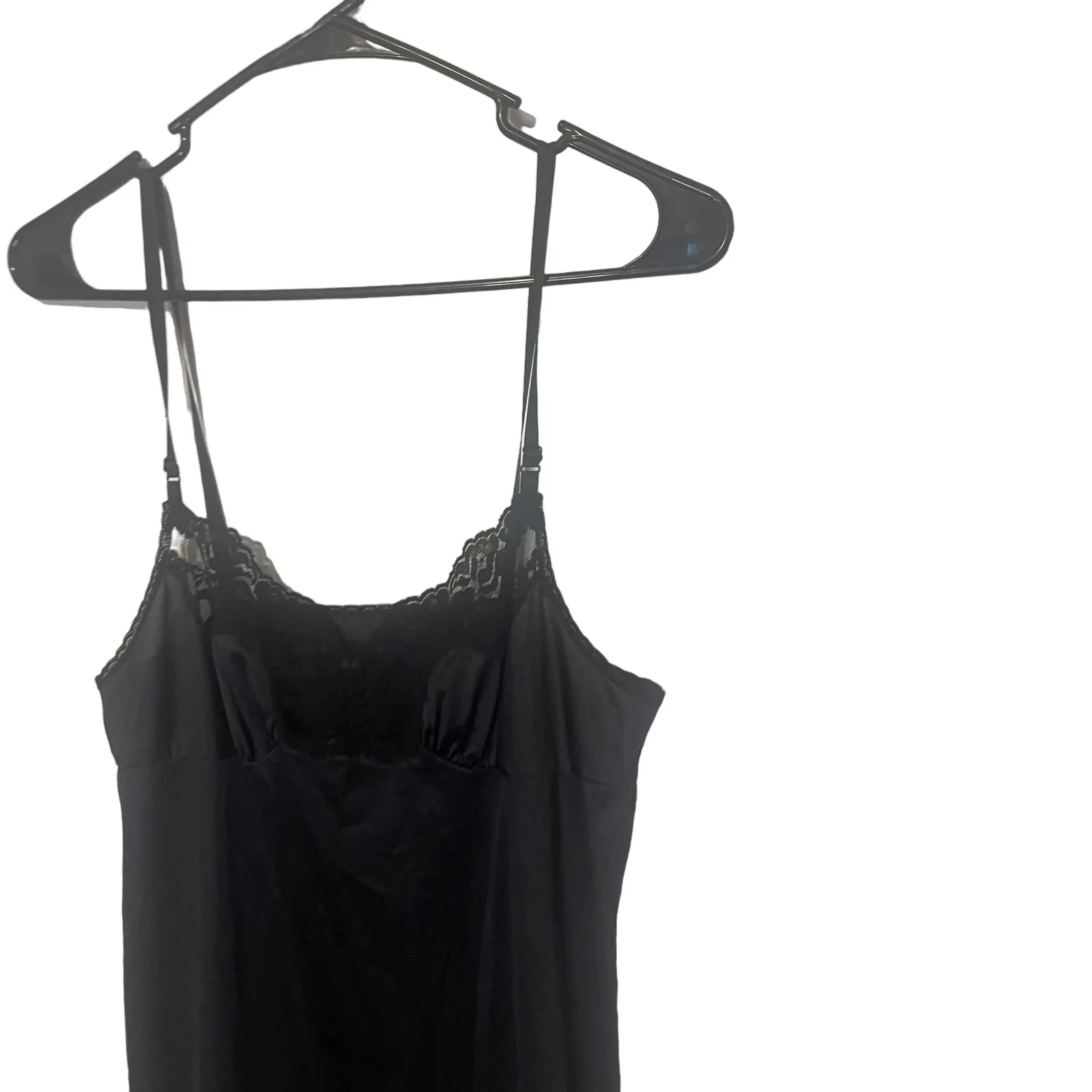 Vassarette Vintage 90s Women's Size 36 Small Black Lace Slip Dress - Image 2