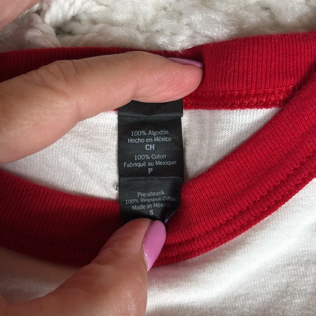 Tultex University of Arkansas "Call The Hogs" Baseball Style T-Shirt, Size SM - Image 3