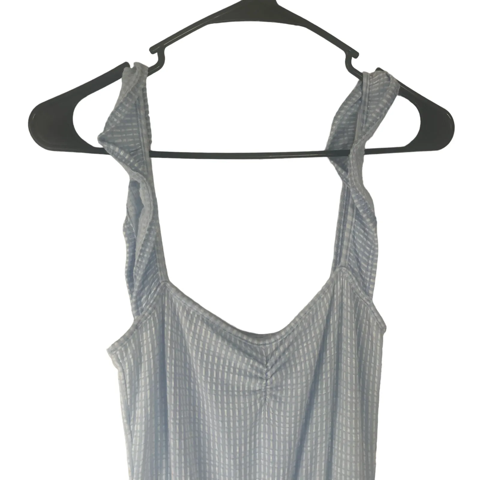 Caution To The Wind Women's Size‎ XS Baby Blue Striped Jumpsuit - Image 5