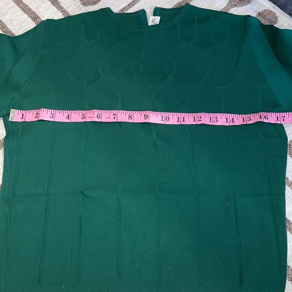 Vintage Emerald Green Acrylic Sweater Euro 40 Green Size undefined - Image 6