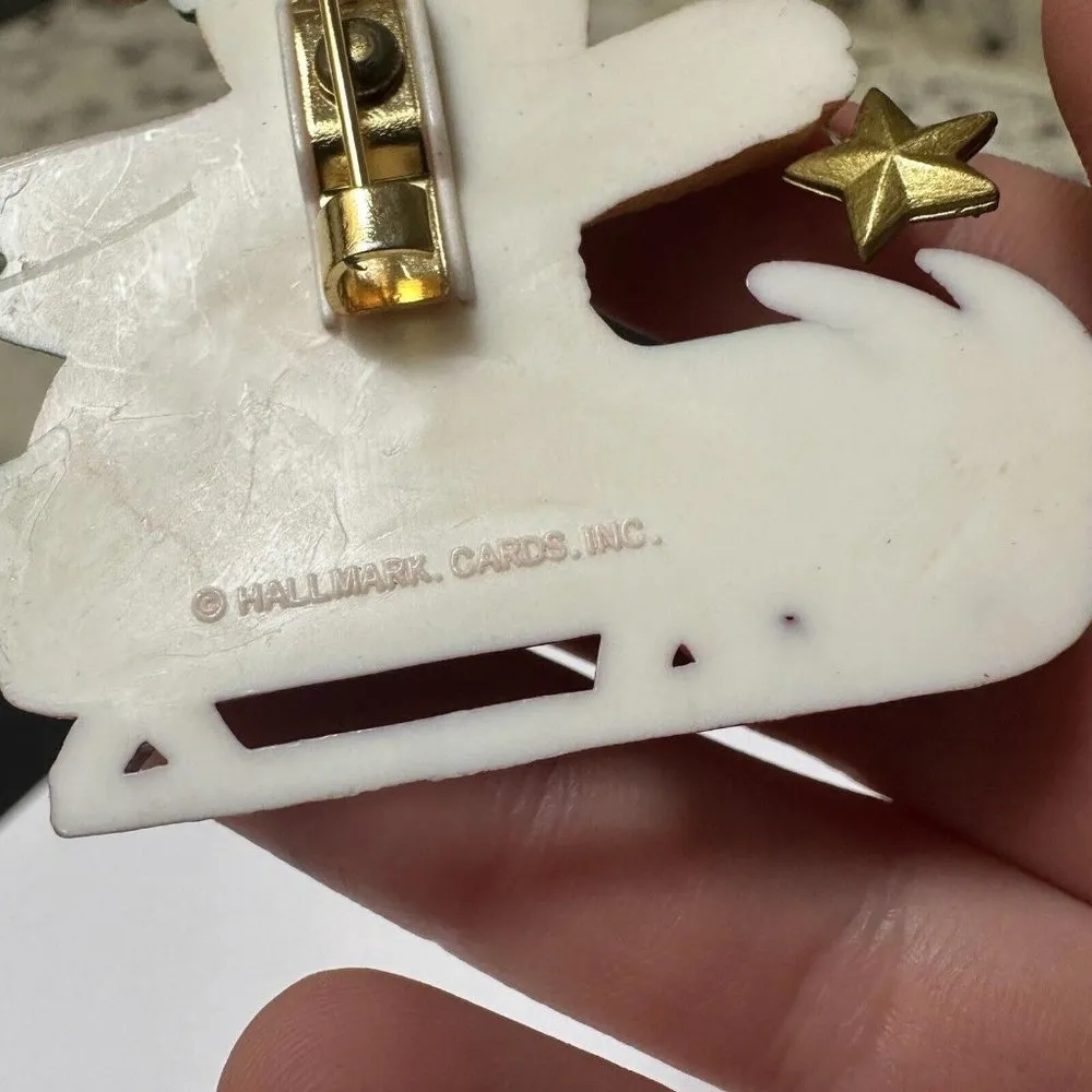 Hallmark Cards Christmas Collectible Puppy Dog on a Sled Brooch Pin - Image 7