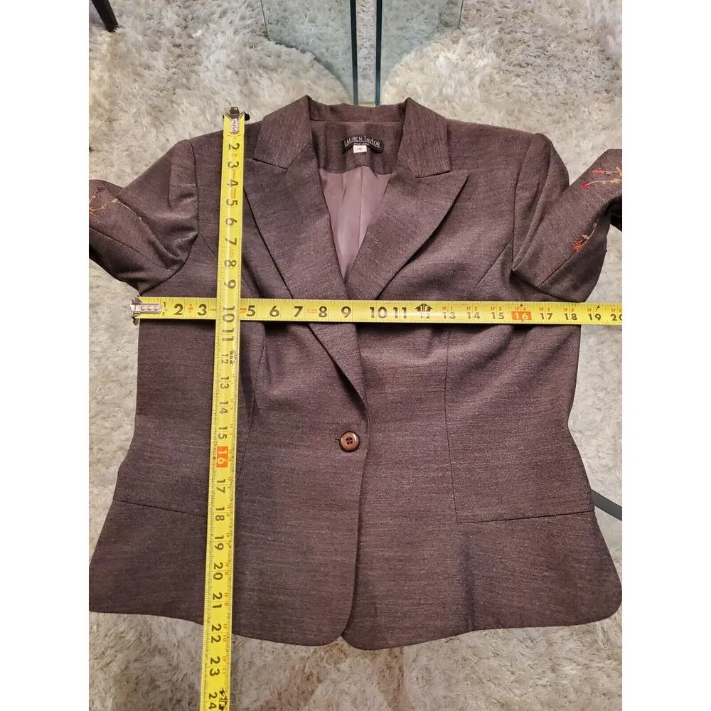 Lauren Taylors Women Gray Polyester Single Breasted Blazer & Dress 2 Pcs Suit 10 - Image 13