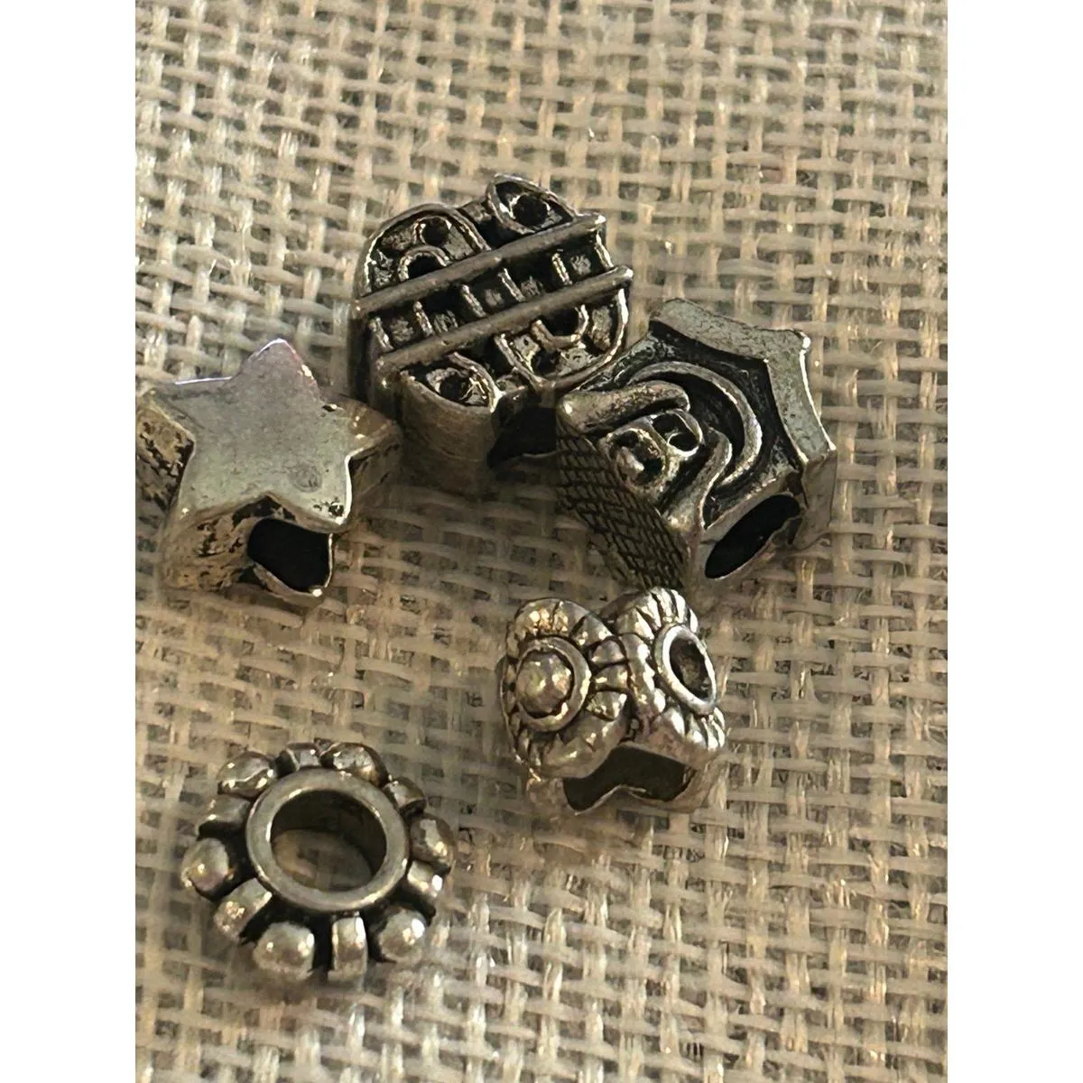 A513 charm bracket silver plated 5 pcs Gray - Image 2