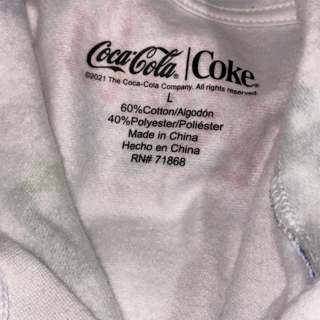 NWT COCA COLA / COKE FANTA SPRITE COKE FLAVOR ALL OVER PRINT SWEATSHIRT White Size L - Image 7