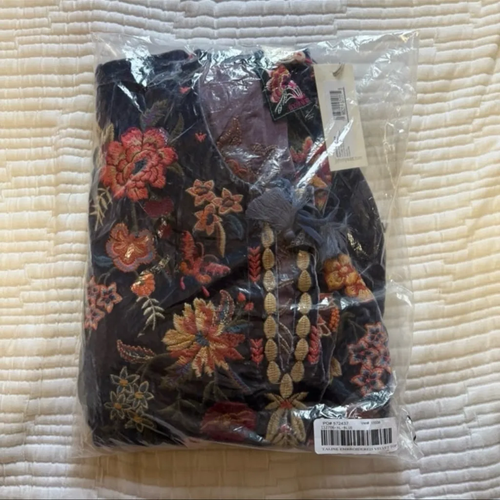 Johnny Was - Taline Embroidered Velvet Top - Image 5