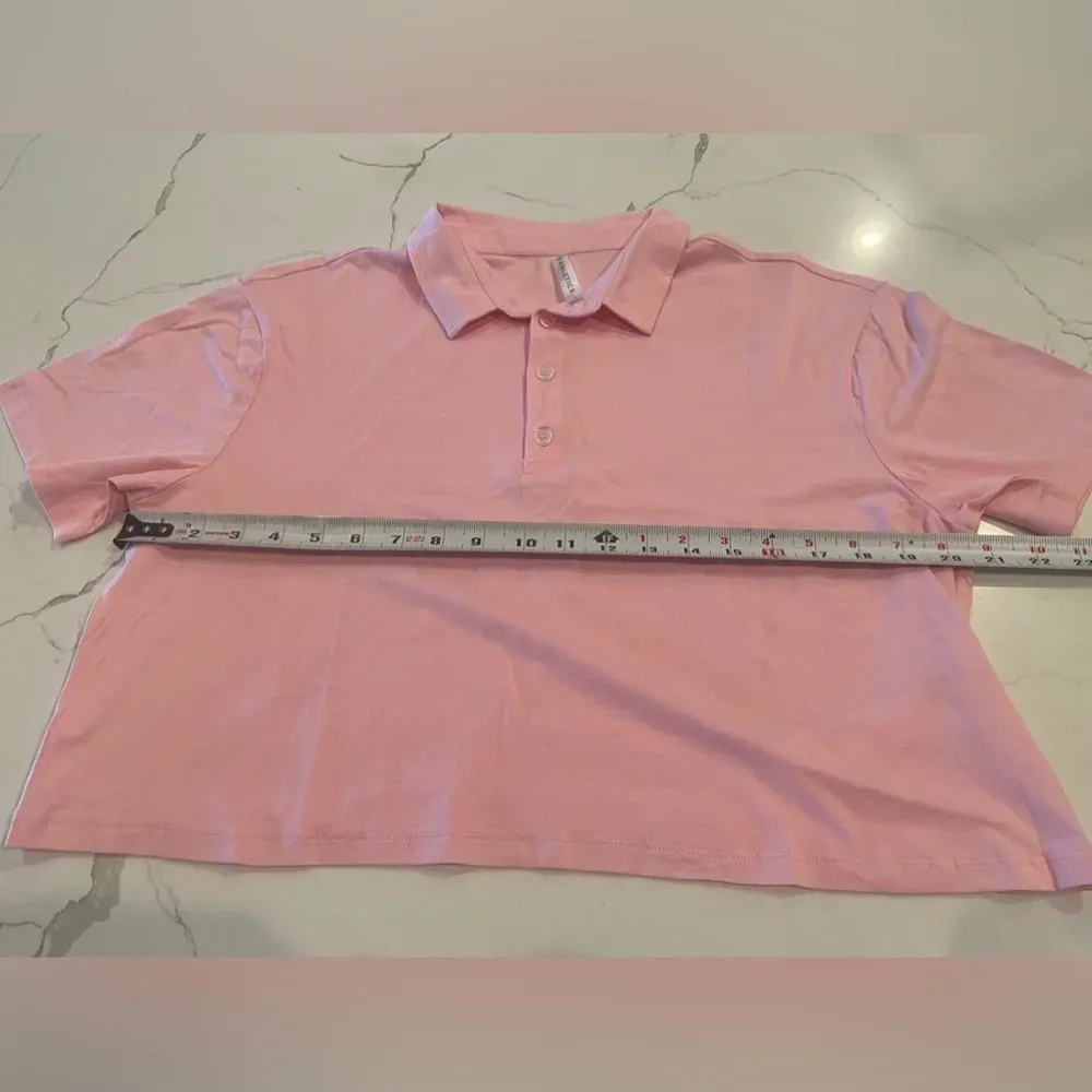 FABLETICS Boxy Short-Sleeve Polo Orchid Pink Large‎ NWOT - Image 15