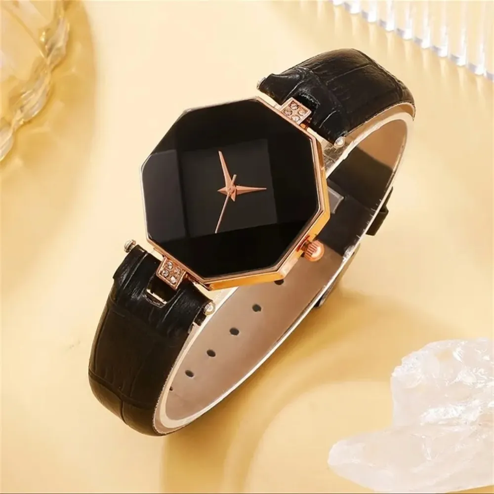 5pcs Set Watches Set Luxury Rhinestone Women Fashion Elegant Wristwatch Quartz Black - Image 5