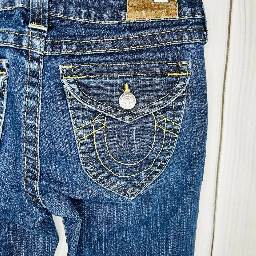 True Religion Jeans Womens Size 28 (28x32) Denim BECKY Bootcut Flap Pockets - Image 9