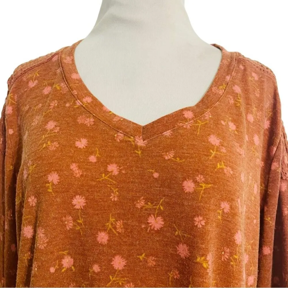 Mason & Belle Size XL  Top Blouse Floral Knit Shirt - Image 2