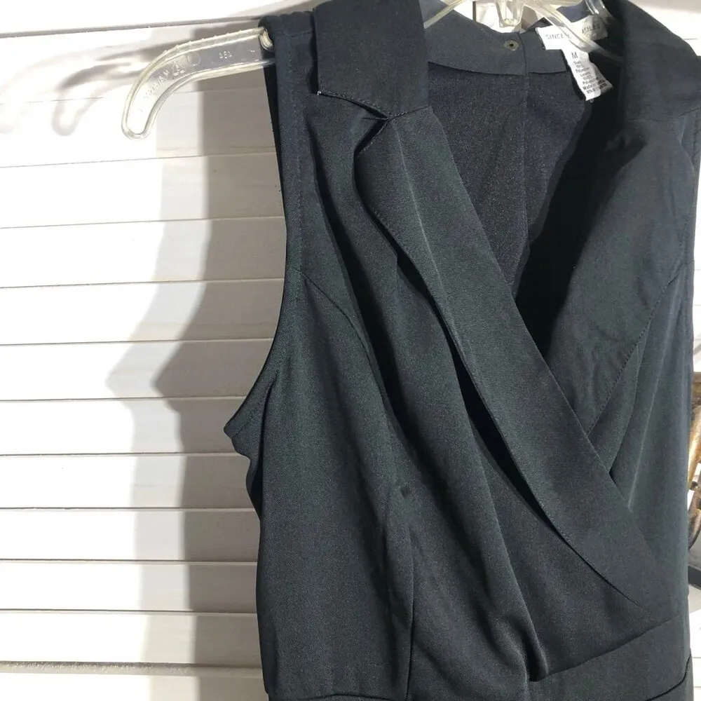 Sincerely Jules Black Jumpsuit Wide Leg Sleeveless Wrap M Size M - Image 6