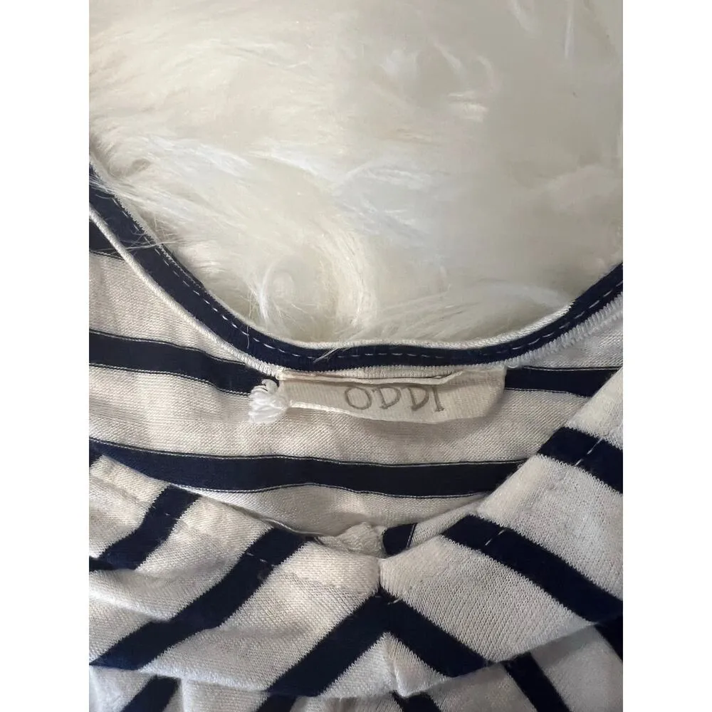 Oddy Colorblock Tier Tunic Dress Floral Stripe Patchwork Easter 4th of July 2X Red - Image 5