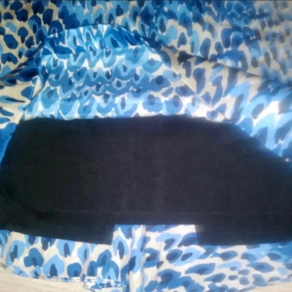 Tibi  New York 100% silk blue cheetah print office skirt - Image 6