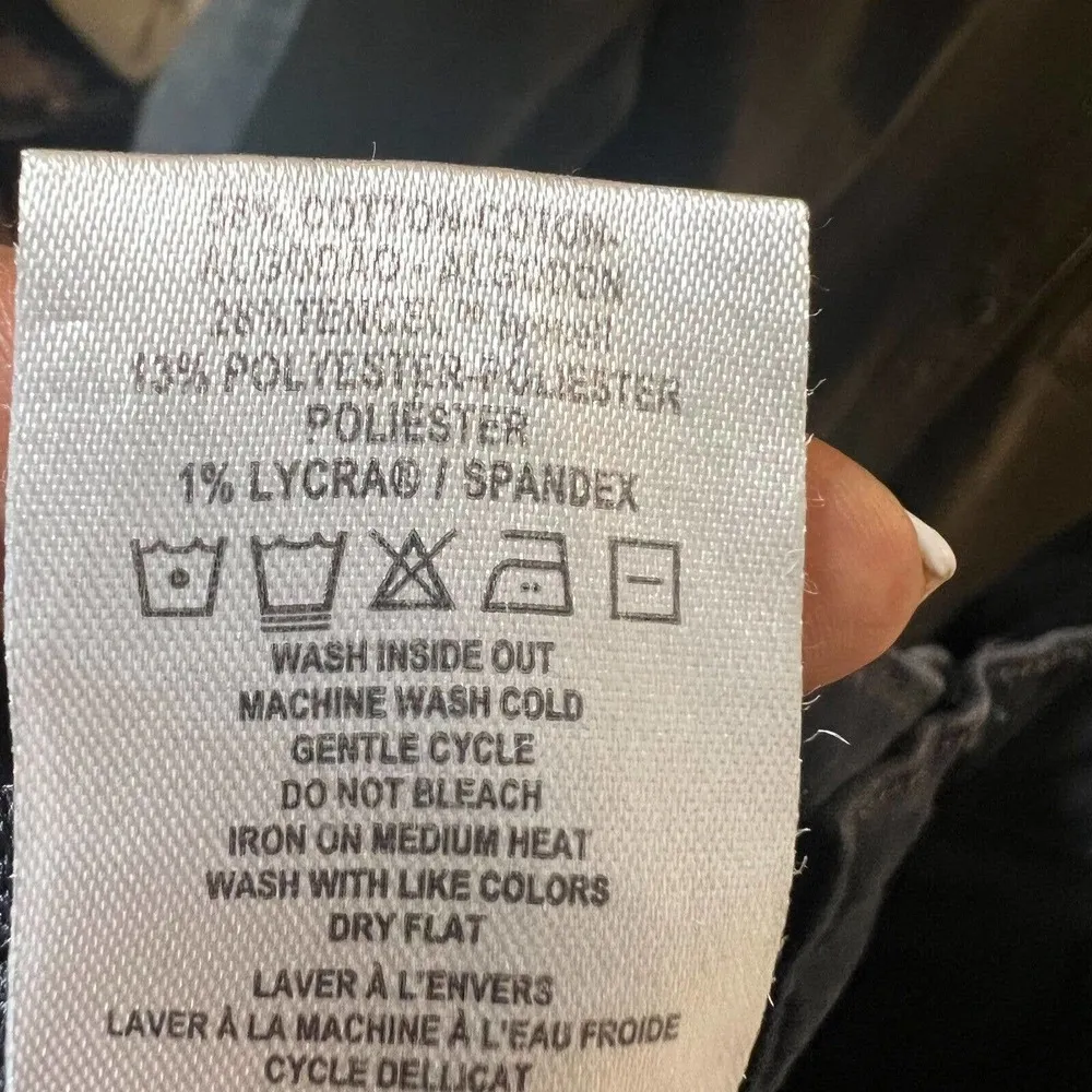 DL1961 Womens Black Dark Denim Cotton Sapphire Brady Slim Casual Jeans Size 16 - Image 11