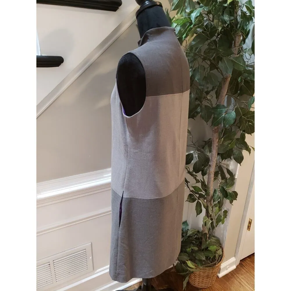 Jessica Howard Womens Gray Solid Sleeveless Back Zip Knee Length Shift Dress 10 - Image 6