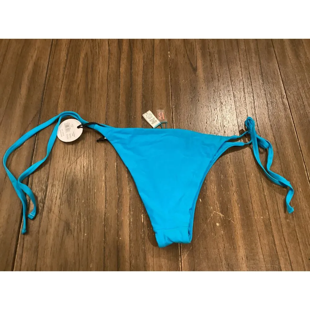 B Swim by Elizabeth Turner Jackie Drawstring Side Vivid Blue Bikini Bottom Small - Image 5