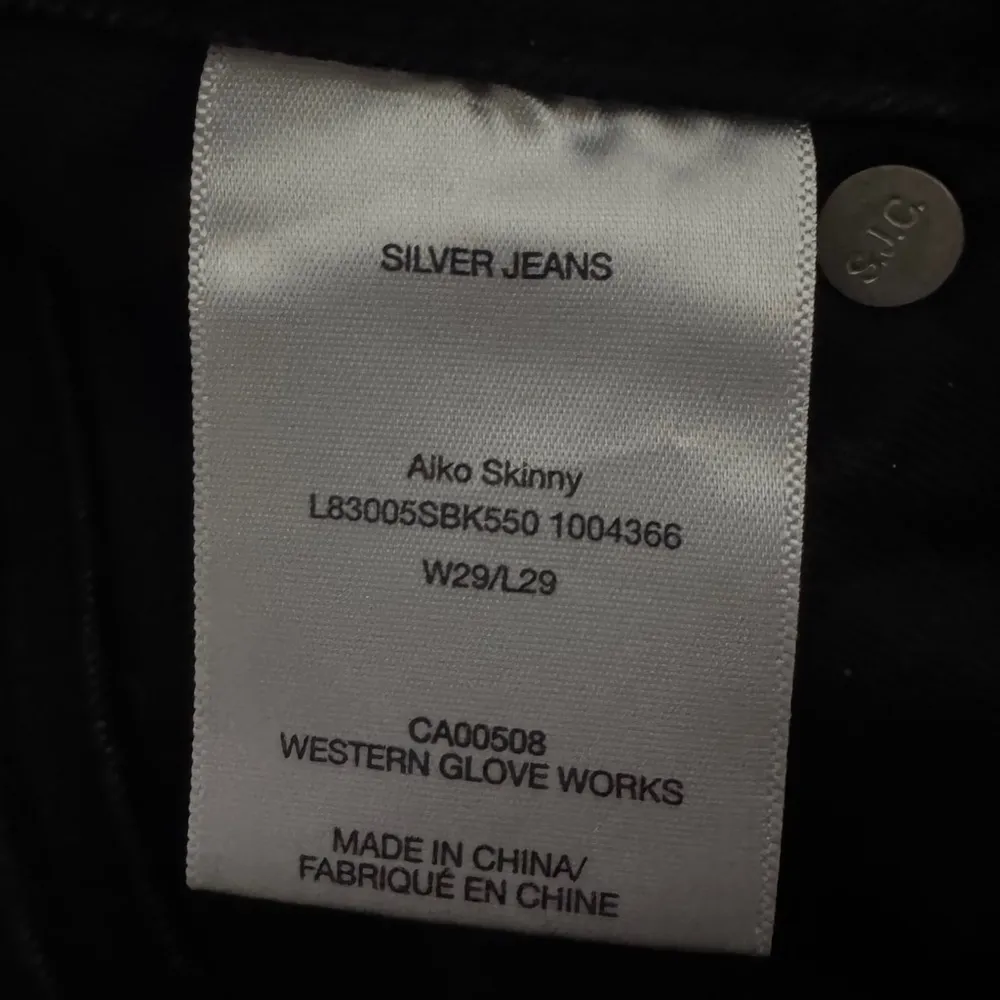 Silver Jeans Black Aiko Skinny Distressed Lace Jeans Size 29/29 - Image 6