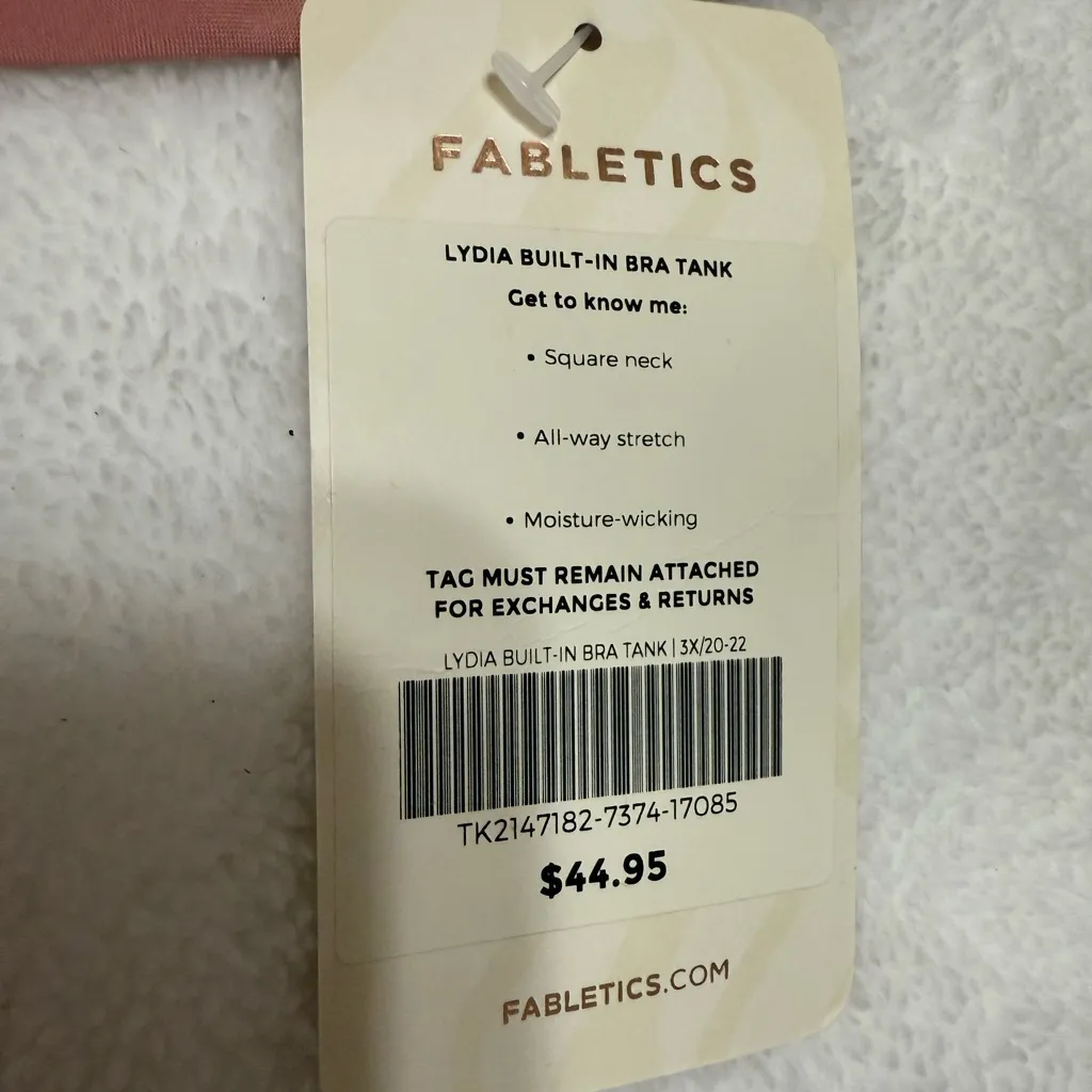 Fabletics built in bra tank - Image 3