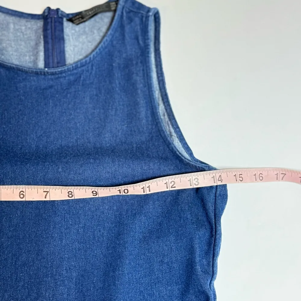 Zara Trf Blue  Sleeveless Dress Small - Image 5