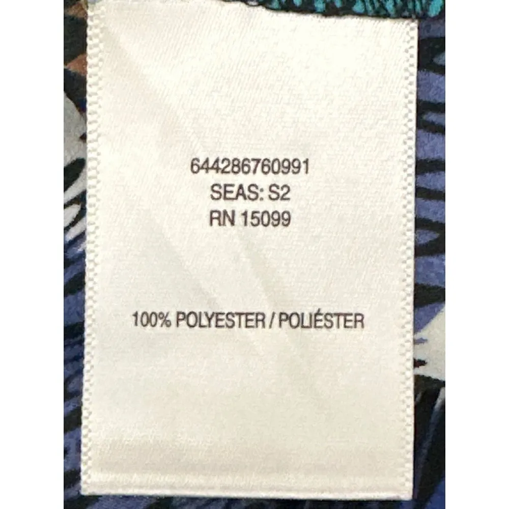 90 Degree Reflex Abstract Print Sleeveless Tank Top Size Large Polyester Blue - Image 10