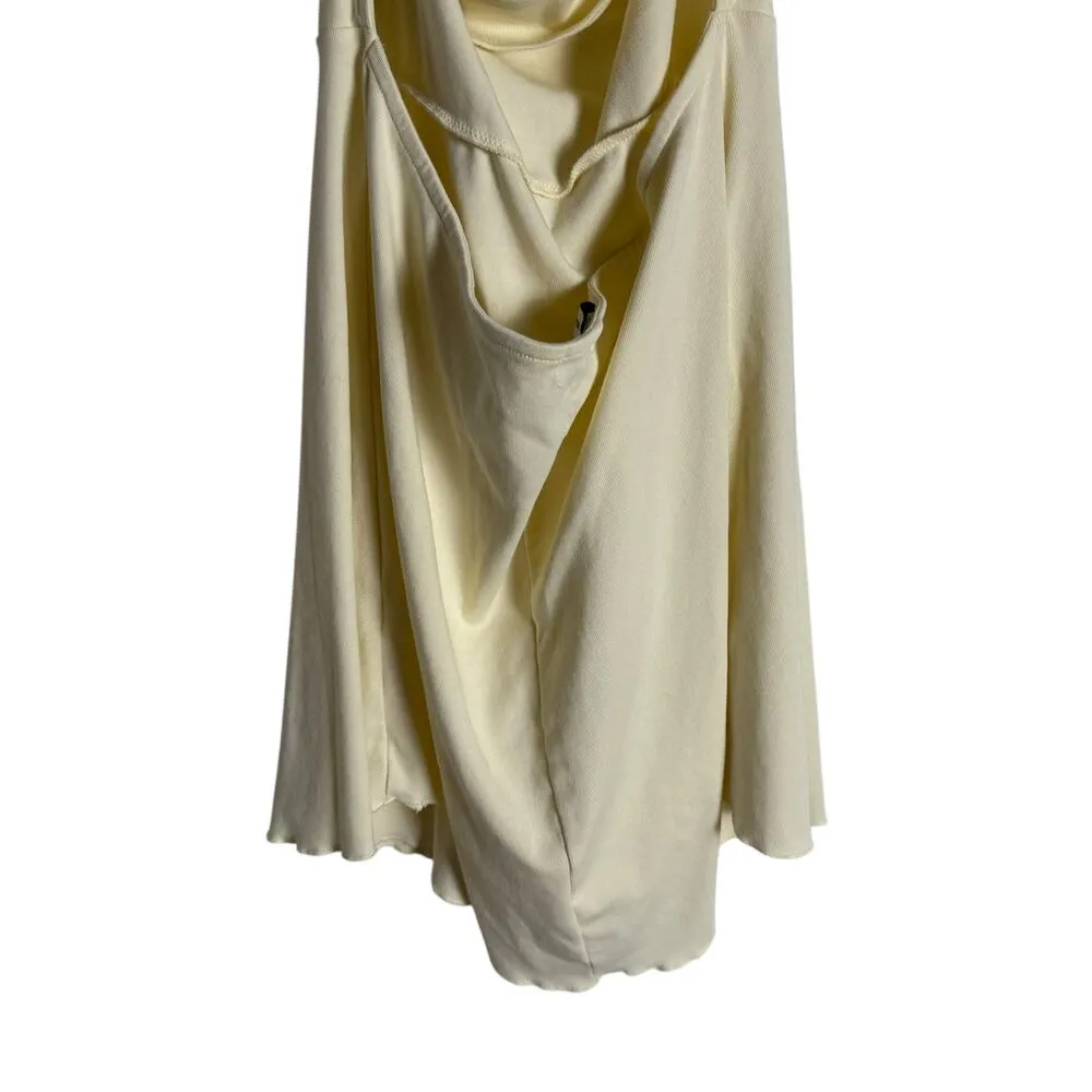 WeWoreWhat Cream Halter Draped Cowl Neck Cotton Sleeveless Mini Dress Size XXL - Image 9