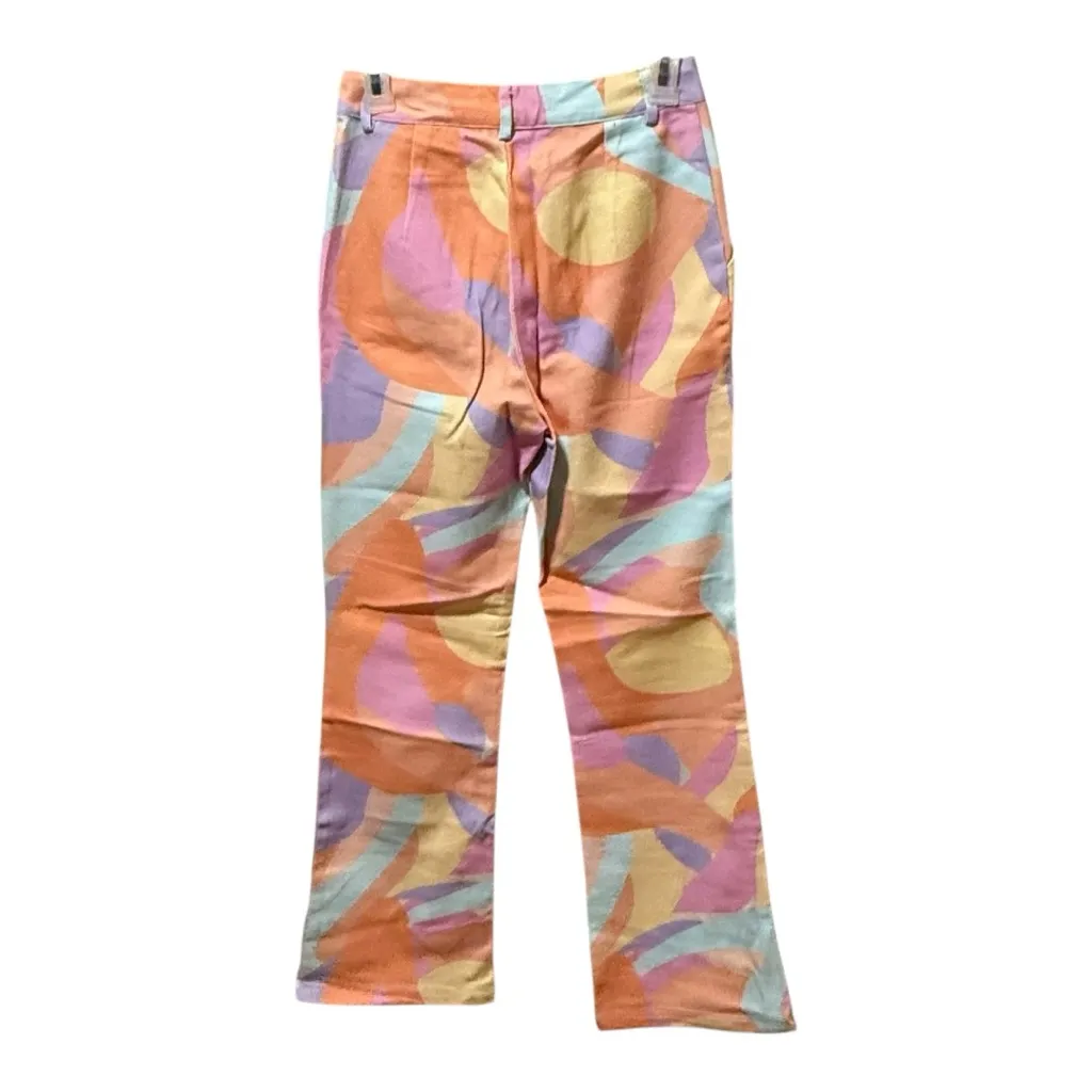 Peppermayo Pastel Abstract Pants 70s Y2K Flare Leg - Image 4