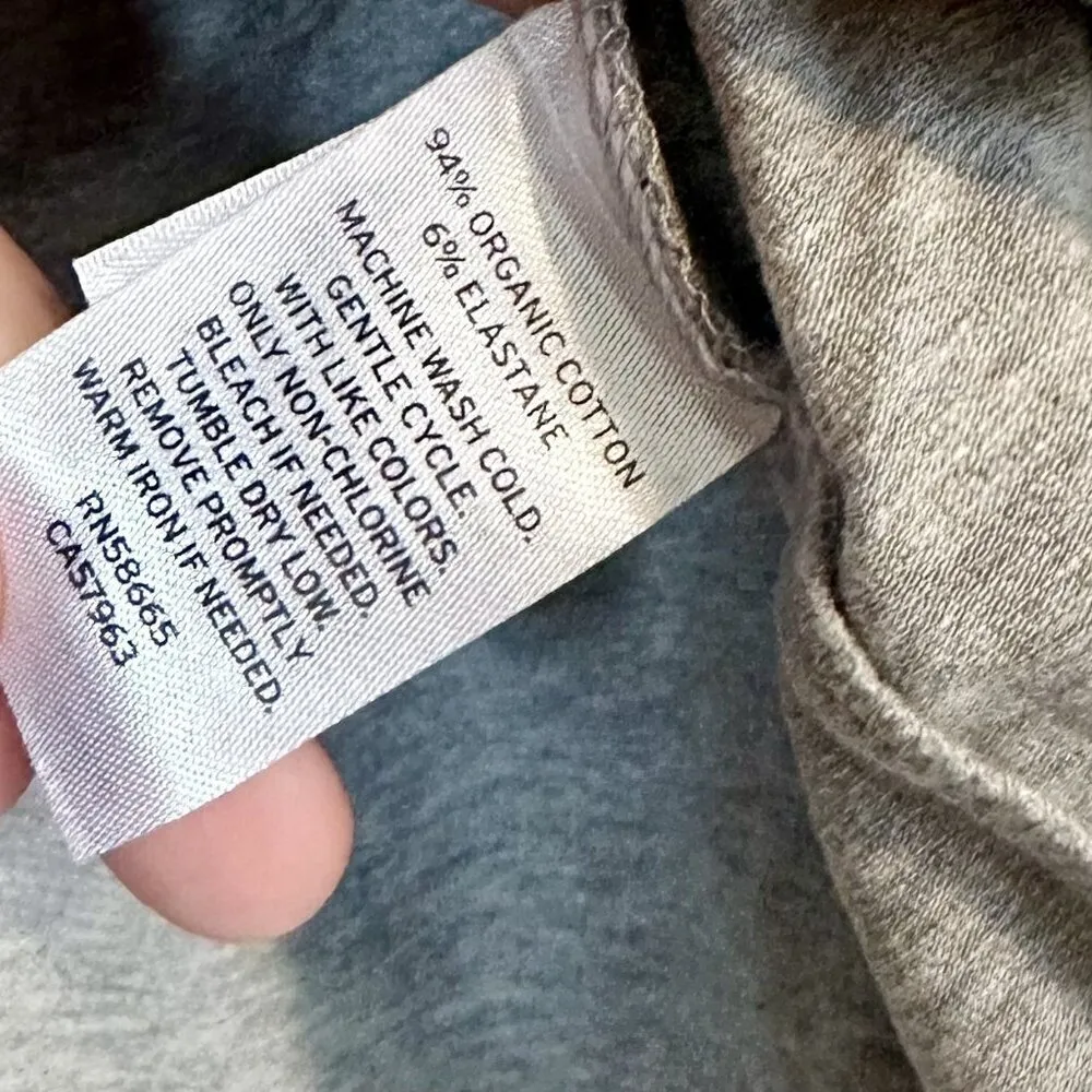 NWT BP by Nordstrom Gray Long Sleeve Scoop Neck Crop Top - Size: Large - Image 3