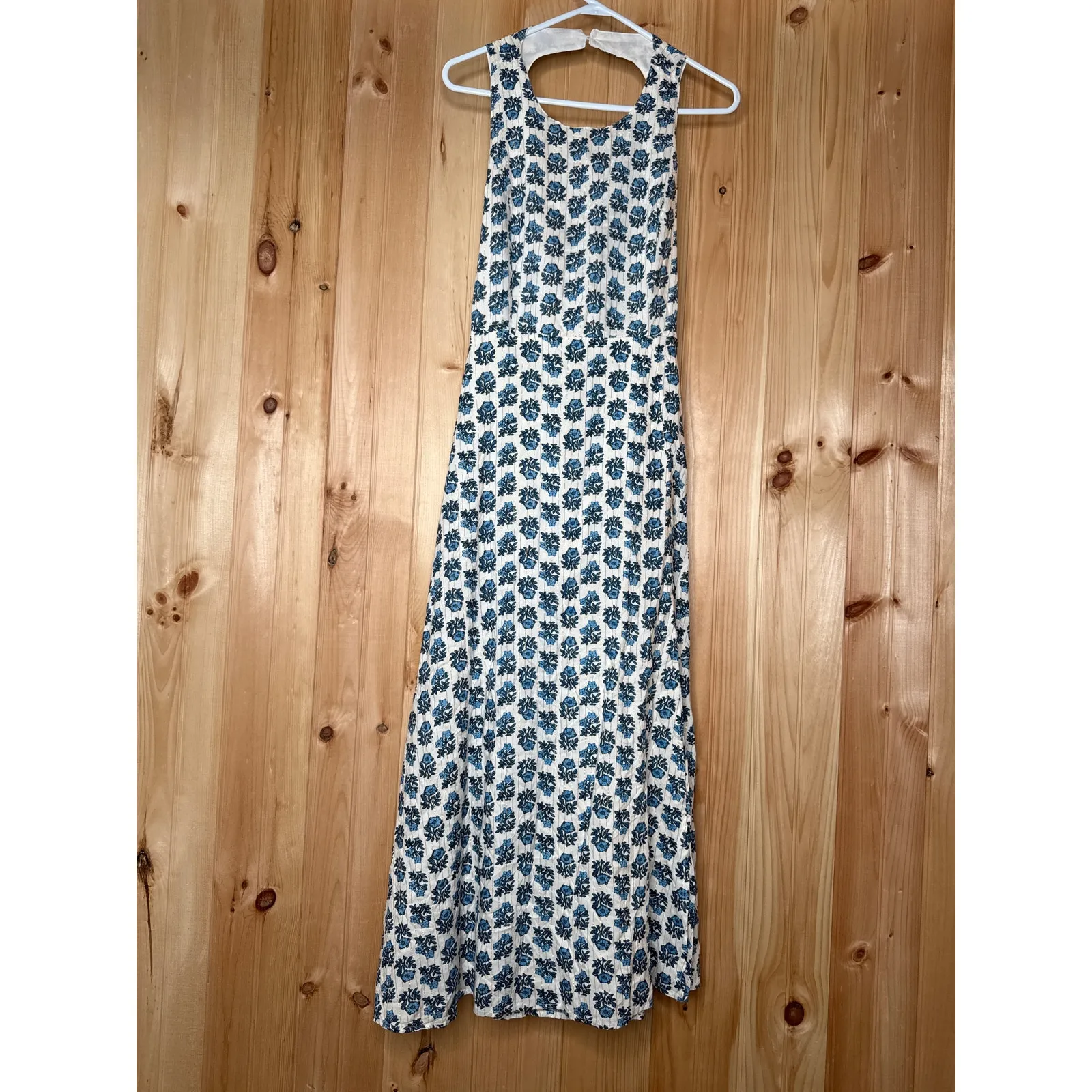 NWT Lulus Flirty Fave Ivory Floral Print Tie-Back Midi Dress Bohemian Summer M - Image 2