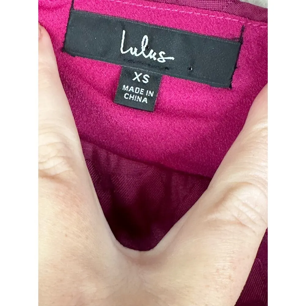 Lulu’s 'Emogene Burnout' Long Sleeve One Side Purple Print Bodycon Dress Size XS - Image 5