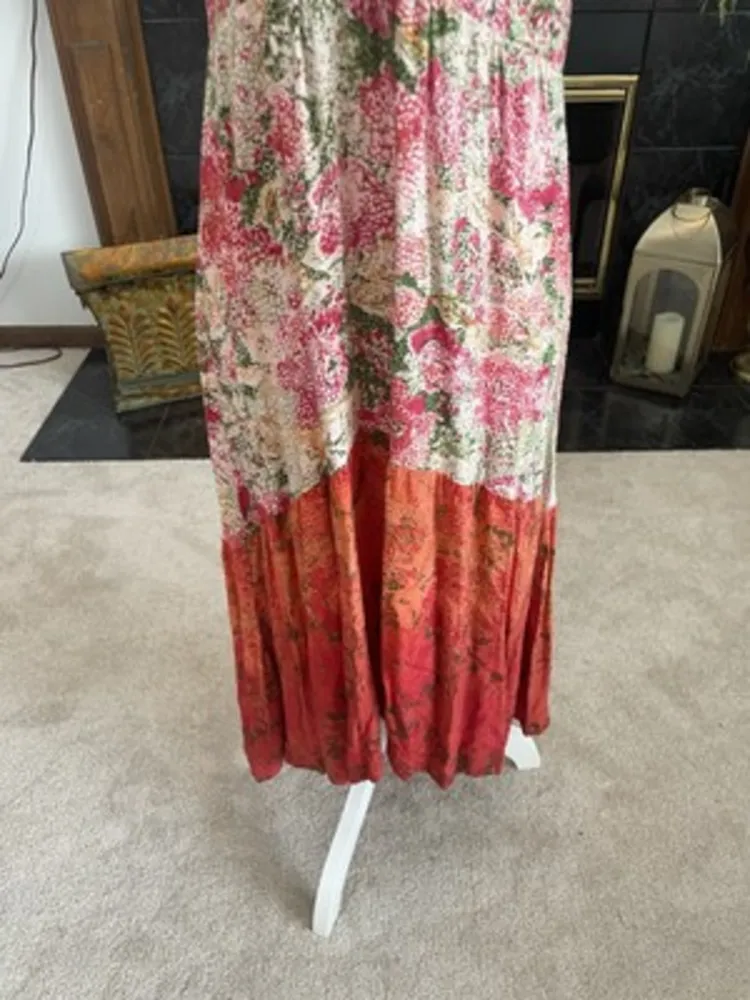 Angie‎ High Low Dress Womens L Pink Festival Brunch Resort Coastal Cruise Beach - Image 5