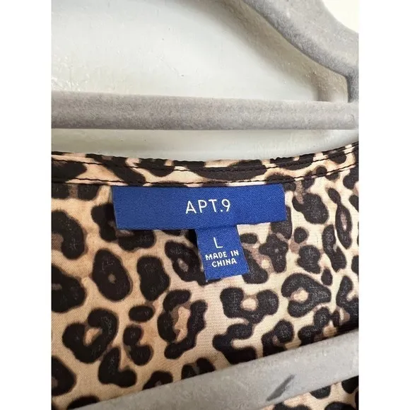 Apt 9 leopard print‎ bodysuit size L - Image 4