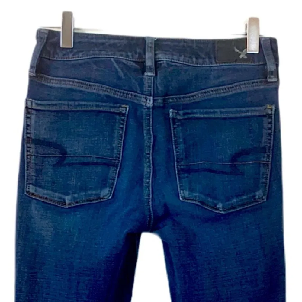 American Eagle AEO Denim X4 Women's High Rise Distressed Skinny Jegging Size 4 - Image 4