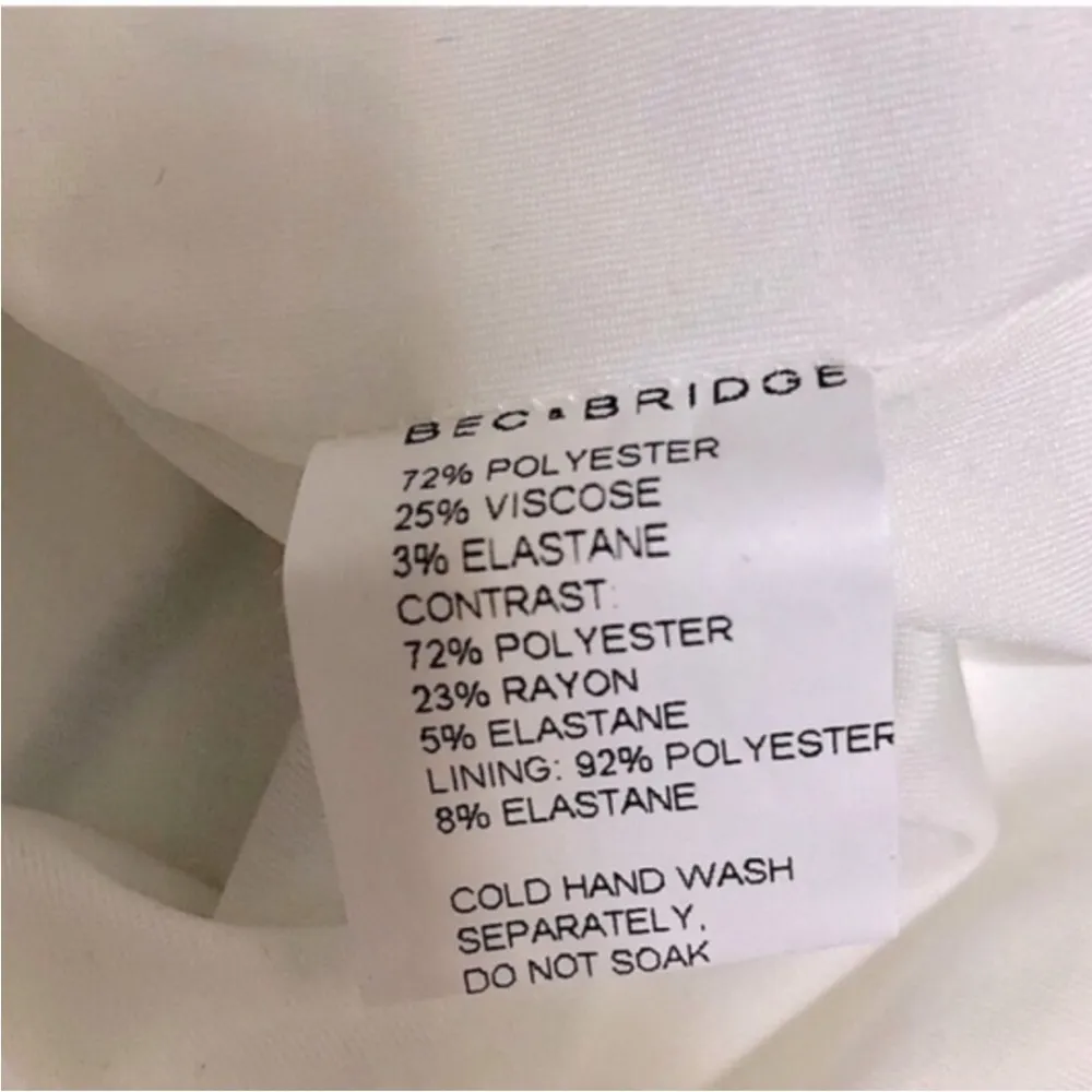 Bec & Bridge Zodiac Asymmetrical Hem Bodycon Dress Black & White Striped Angle 4 - Image 9