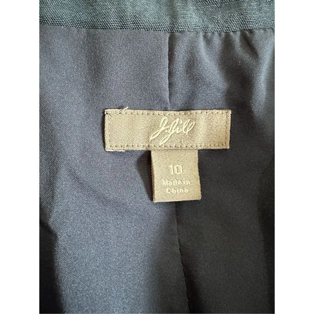 J. Jill Teal button up lightweight blazer jacket linen blend sz 10 Green - Image 3