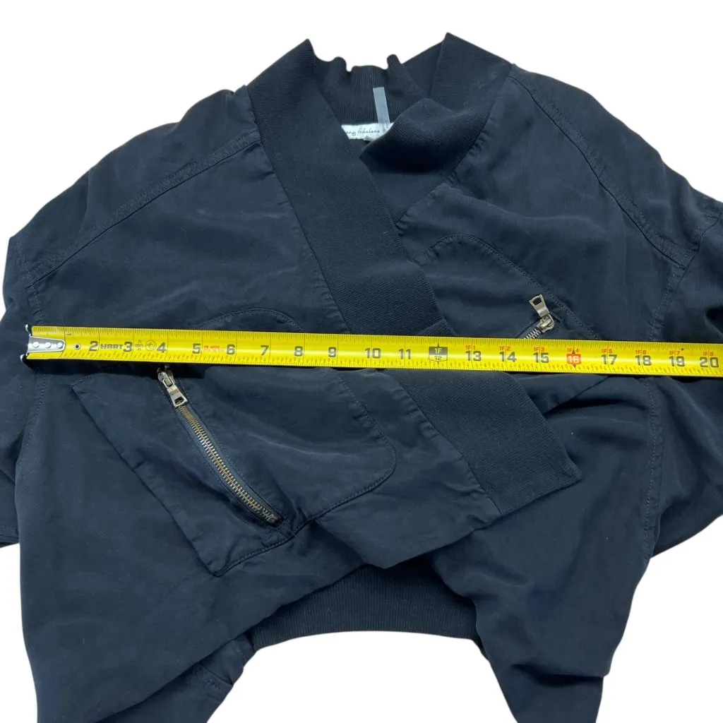 Young Fabulous & Broke Fara Convertible Cropped Utility Jacket Black Size Small - Image 12