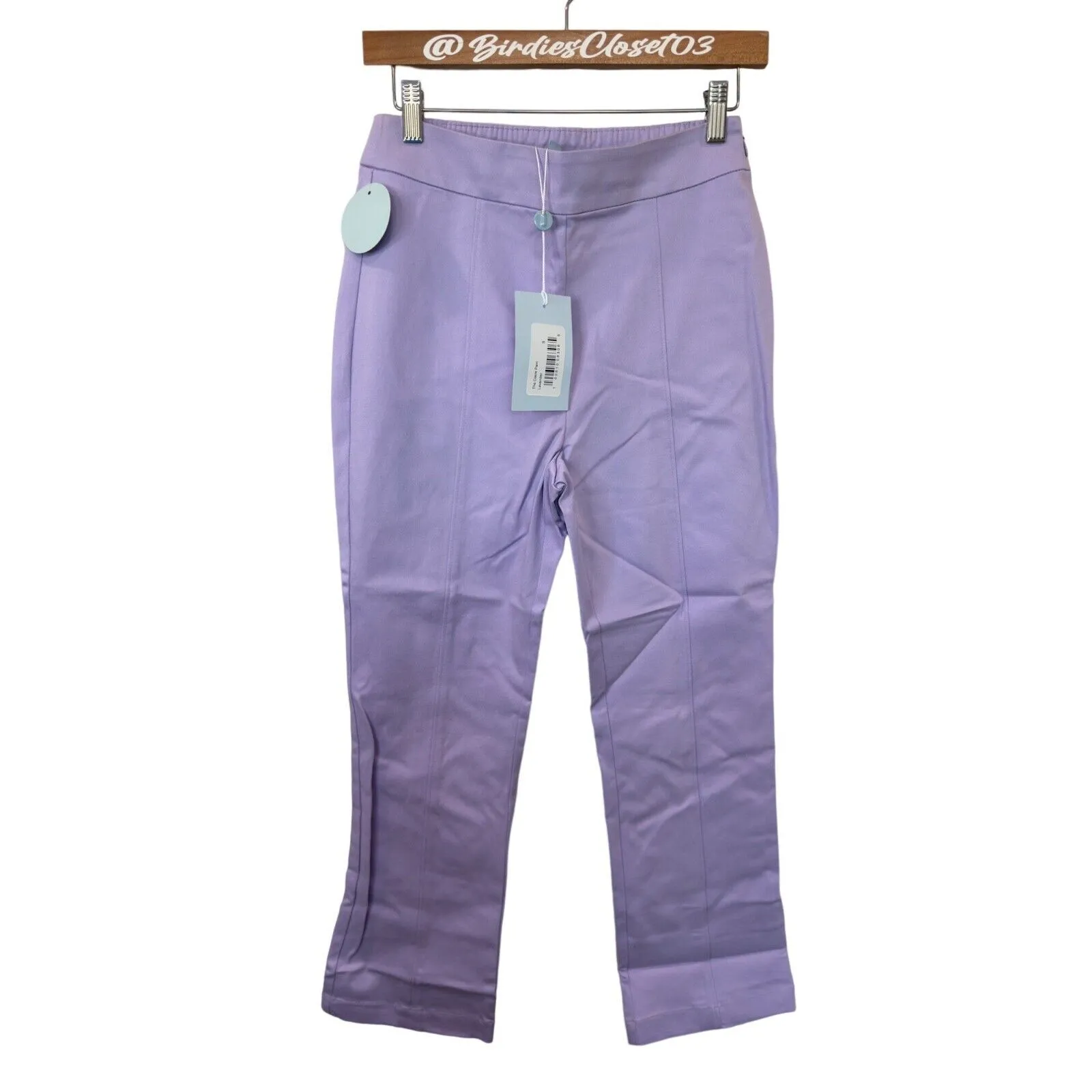 Hill House The Claire Stretch Preppy Quiet Luxury Casual Lavender Pant NWT Small - Image 2