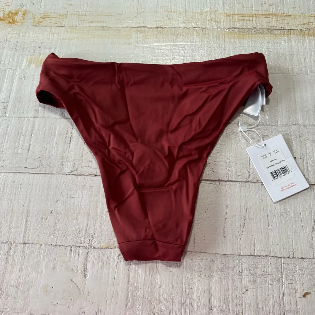 Andie Swim the Ruched Side‎ Bottom NWT size XS in Truffle Bikini Swimsuit - Image 12