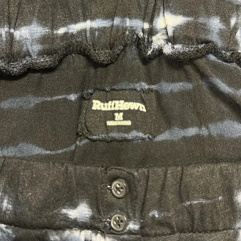 Ruff Hewn Cotton Tie Dye Full Button Front Maxi Skirt Black Blue White Womens M - Image 12