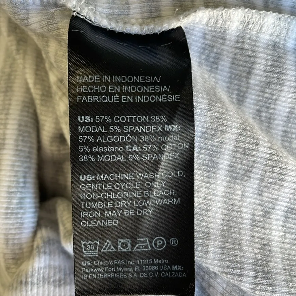 Chico’s ZENERGY Pima Cotton Striped Hoodie Dress - Image 5