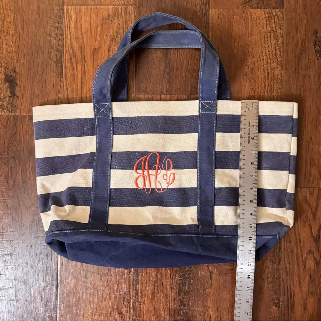 Large tote bag, embroidered monogram “JLA,” unisex Blue - Image 7