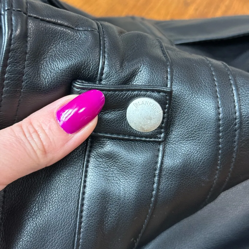 BLANKNYC Black Faux Leather High Waist Tapered Pants NWT Size 30 - Image 9