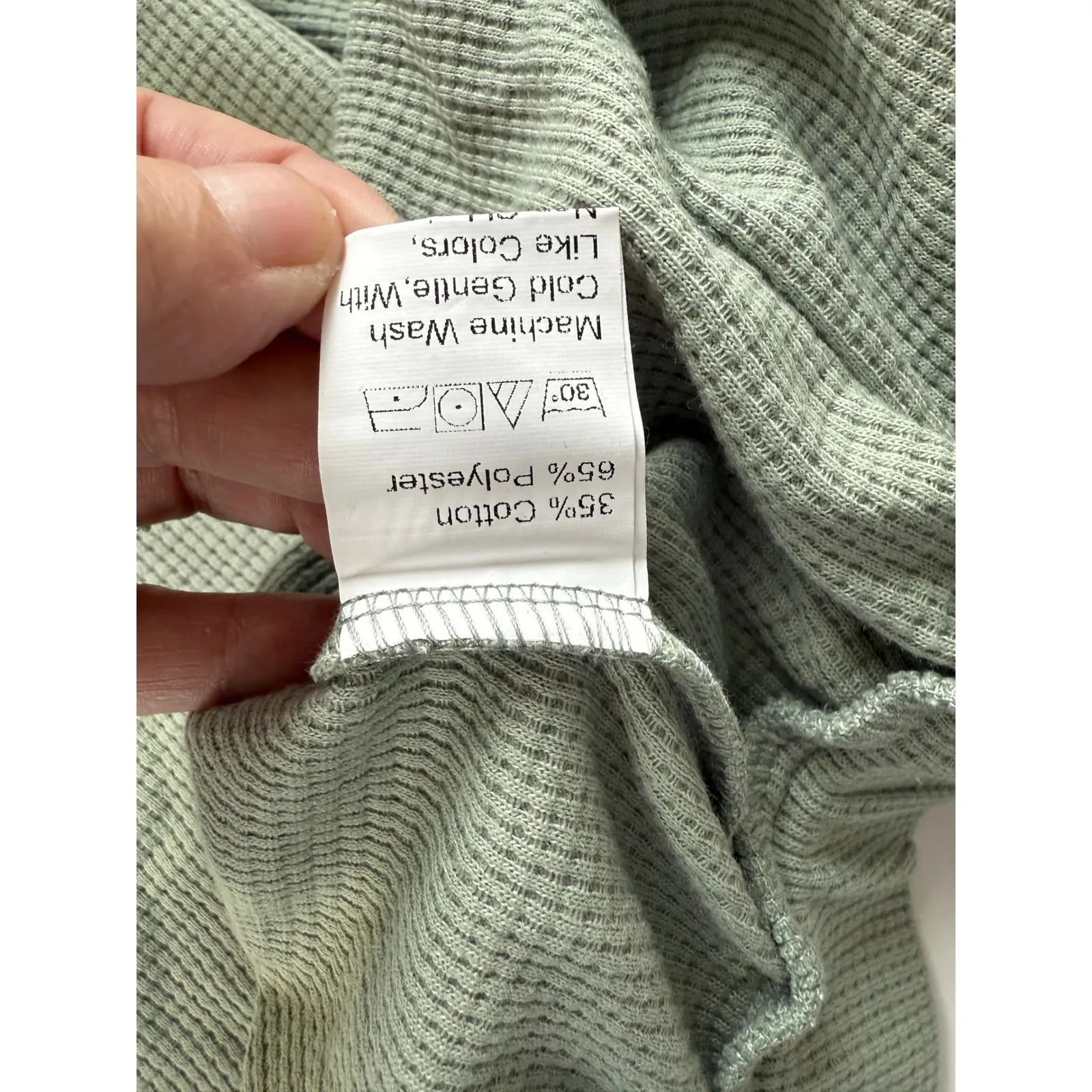 DAZY Sage Green Waffle Knit Cropped Zip Up Hoodie Jacket Size M Size M - Image 7