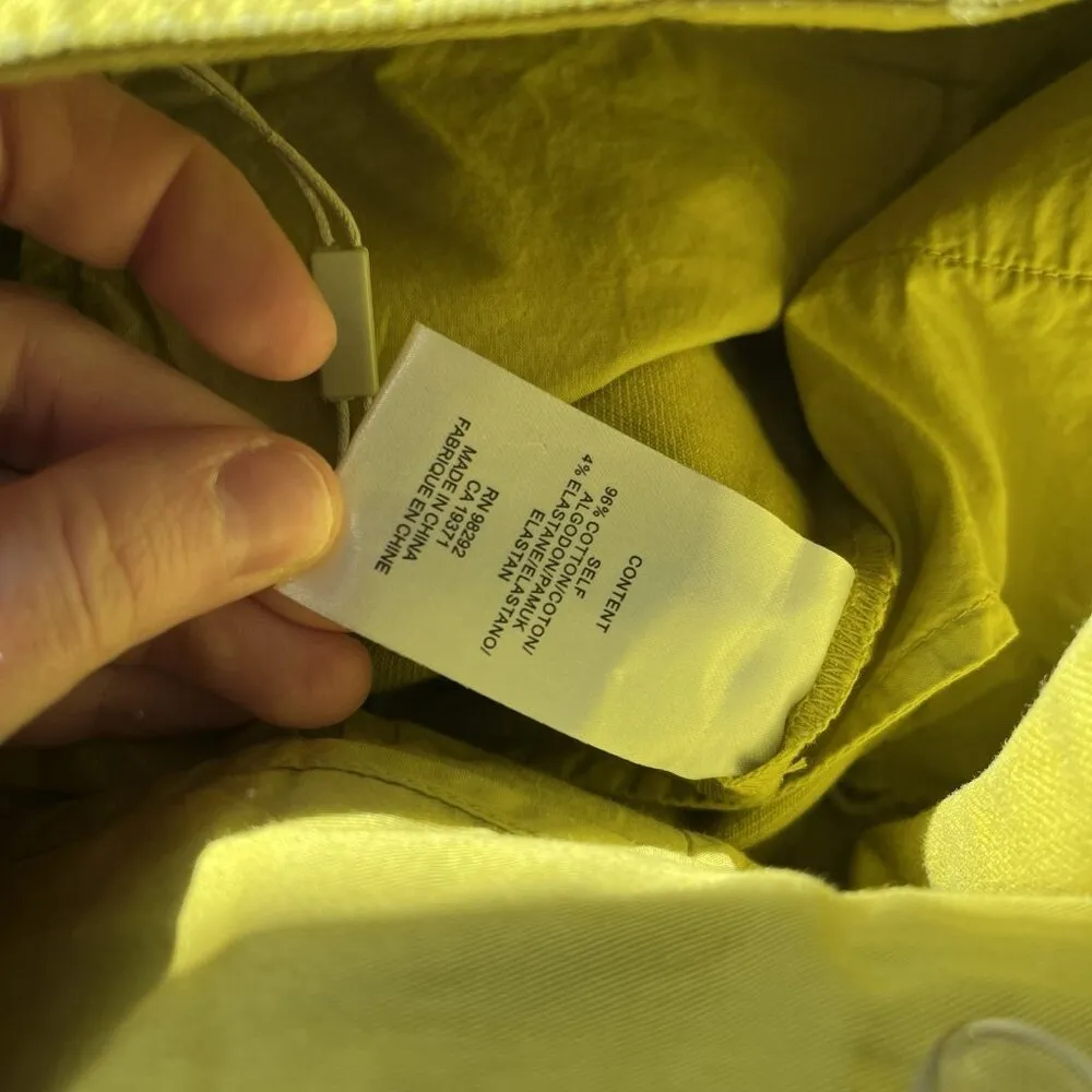 Tibi NWT High-waist Wide-leg Cropped Jeans In Mustard Yellow Size 2‎ - Image 9