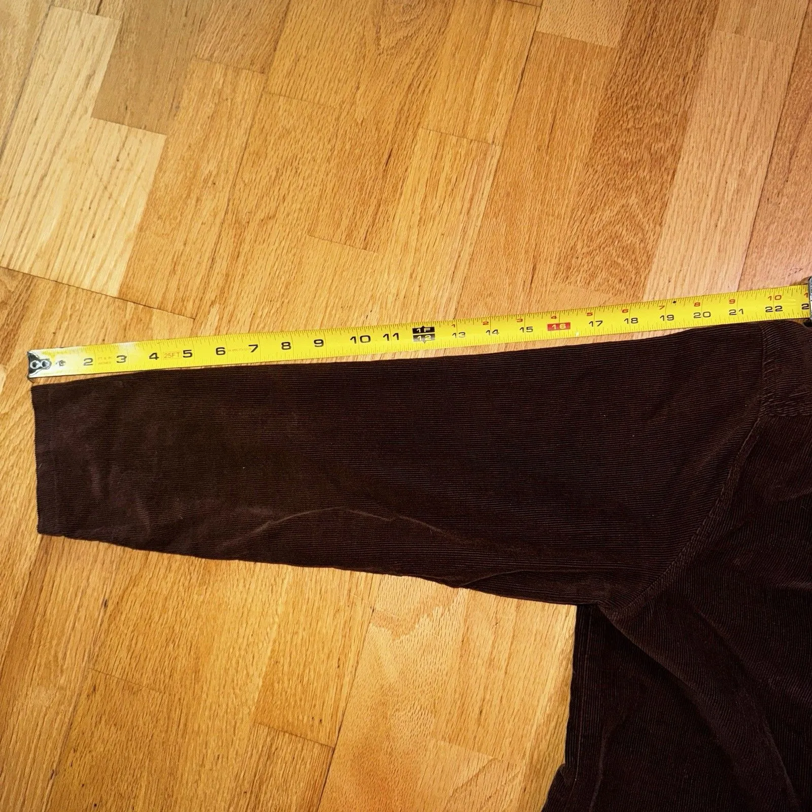 Appleseeds Women’s VTG Corduroy Shirt Petite Dark Academia Preppy Brown 12P - Image 9