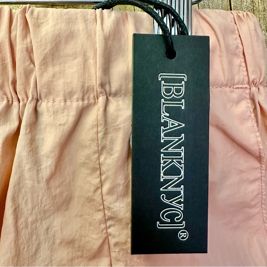 NWT Blank NYC Primrose Parachute Pants Light Peach Wide Leg Cargo Drawstring - Image 5