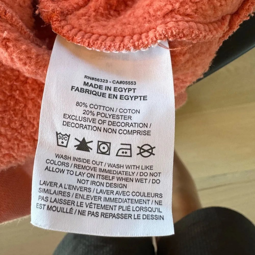 Nike Orange Cropped Sweatshirt Sweater Size Medium - Image 4