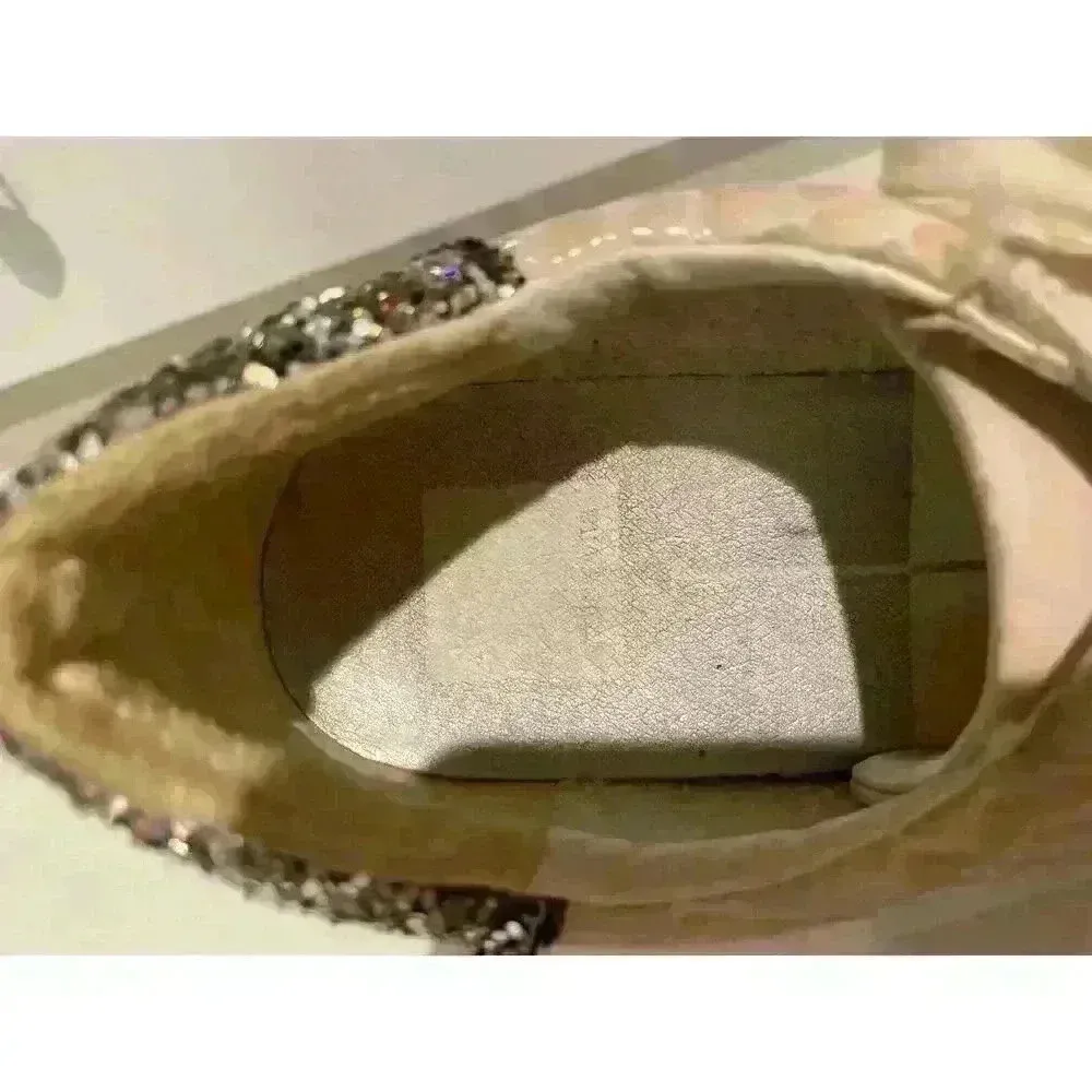 Dolce Vita Nino Women's Snakeskin and Glitter Sneaker, sz 9 White - Image 9